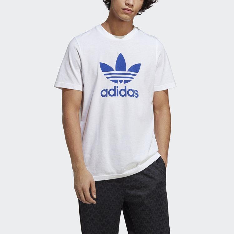 adidas originals Adicolor Classics Trefoil T-shirt 'White Blue' Men's IA4813