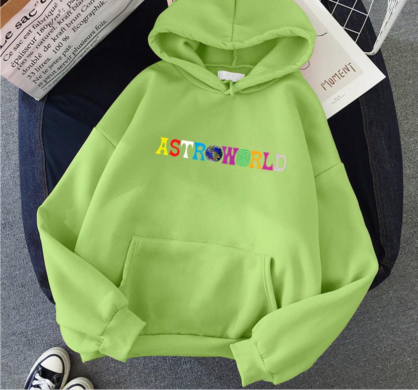 ASTROWORLD Dam Huvtröjor Fleece Dam Casual Pullover Unisex Streetwear Y2K Harajuku Herr Huvtröja Kläder