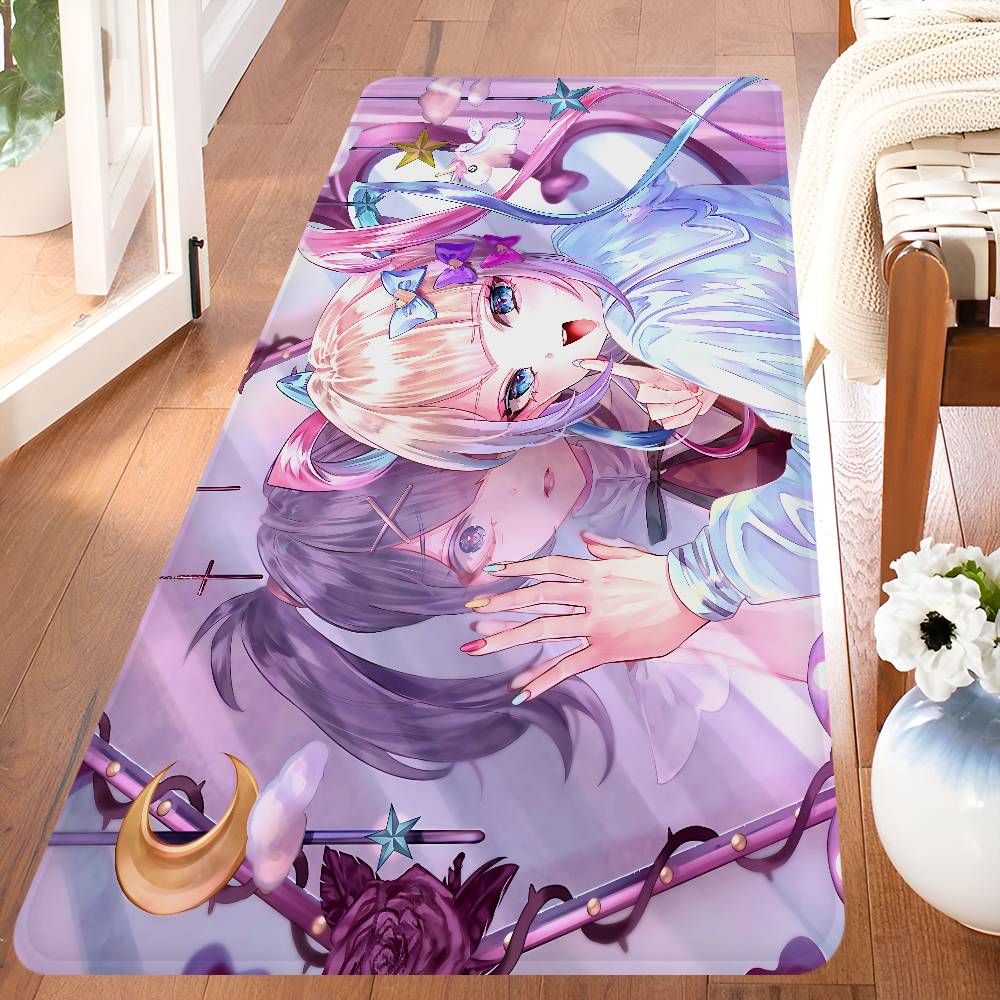 Game N-Needy Girl Overdose Floor Mat Retro Multiple Choice Living Room Kitchen Rug Non-Slip Modern Home Decor