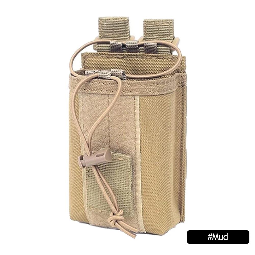 1000D Nylon Tactical Pouch Radio Walkie Talkie Holder Bag Belt Pack Hunting Accessories Magazine Pouch Outdoor Airsoft Equipment
