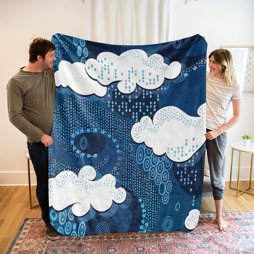 Soft High-Definition Digital Print Ocean Theme Fleece Blanket - Soft, Breathable Polyester - All-Season, Family and Friends