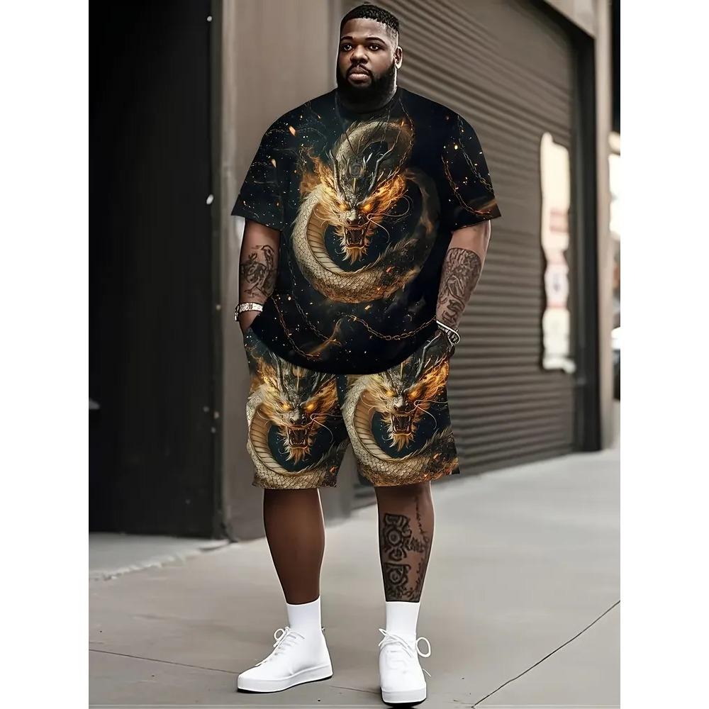 Summer Striped Animal 3D Printed Sports Wear Fashionable Comfortable Breathable Large Loose Casual Style Sports Wear