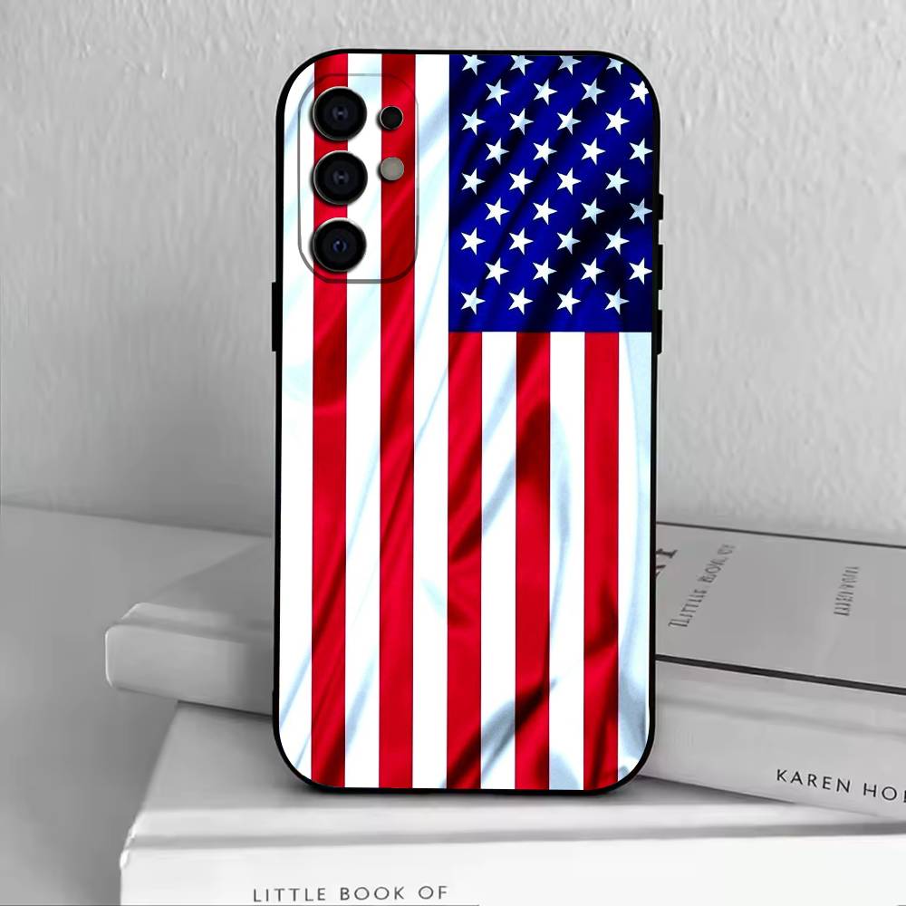 The American Flag  Phone Case Black Silicone Soft For Samsung S25,S24,S21,S22,S23,S30,Ultra,S20,Plus,Fe,Lite