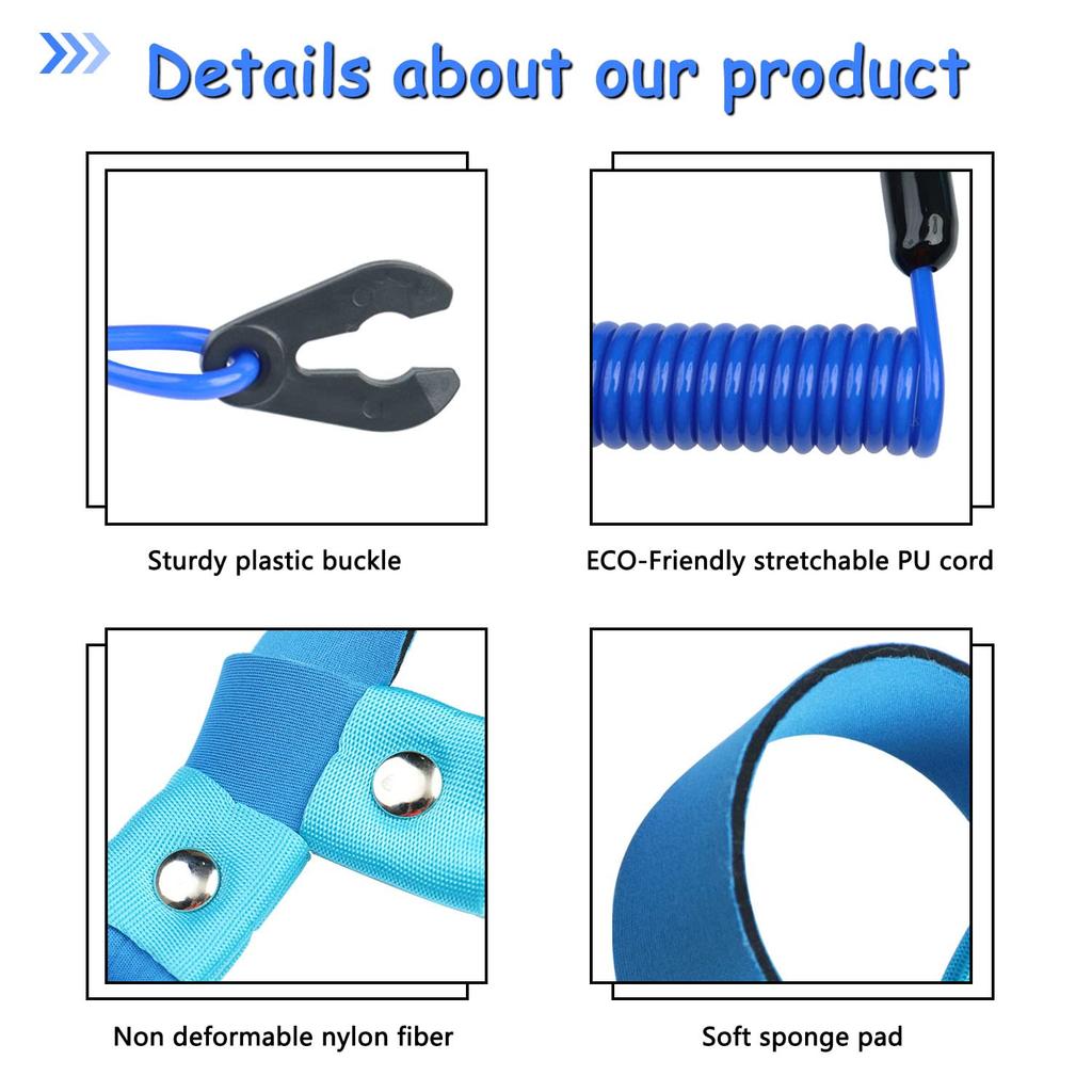 Jet Ski Lanyard Wrist Strap Kill Switch Lanyard for Boat EW2-68348-00-00 Replacement Yamaha Outboard