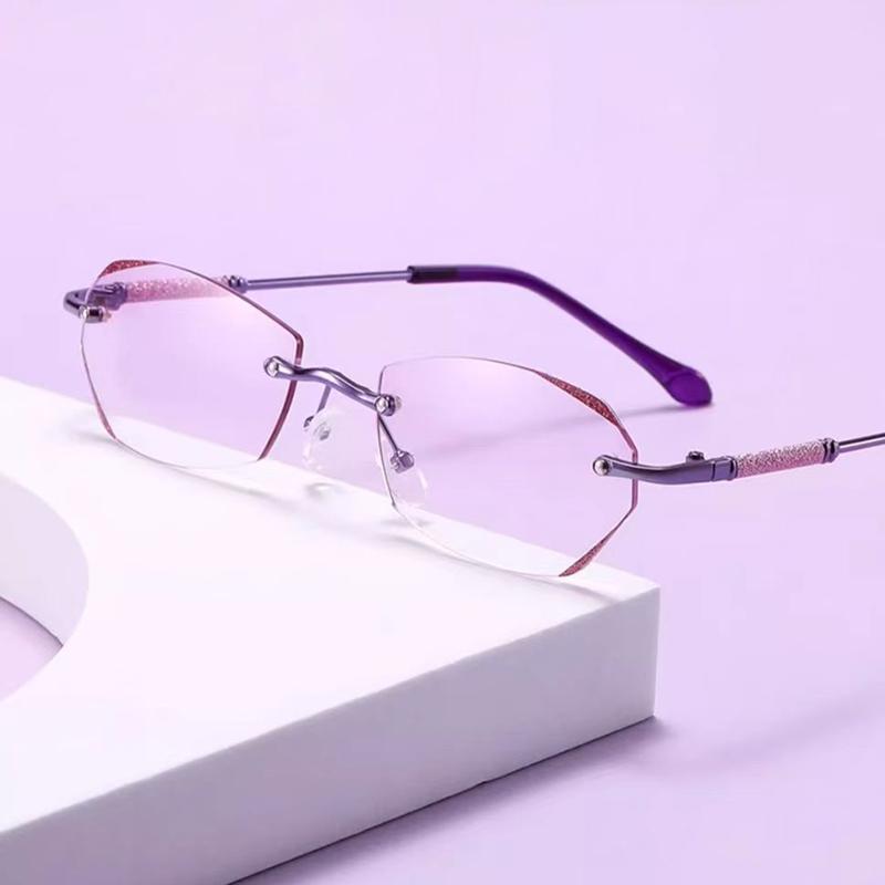 Rimless Ultra Light Portable Glasses Anti-Blue Light Eyeglasses Men Women Ultra Light Frame