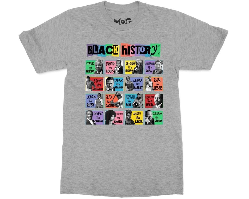 

Black History Month Icons T-shirt African Pride Black Lives Matter BLM Tee Top 3XL