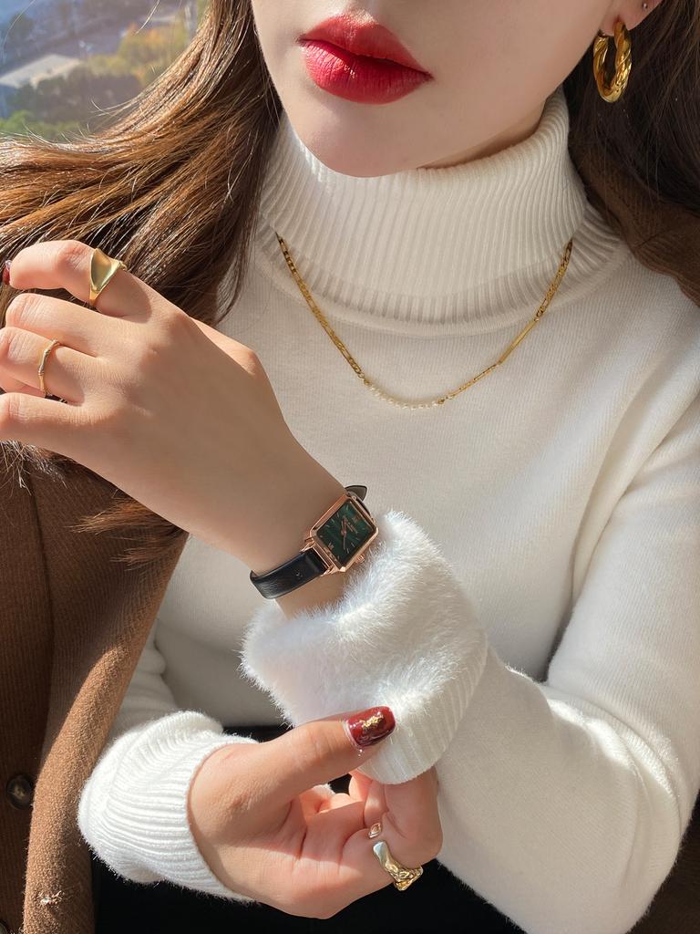 Turtleneck sweater women's fleece thickened autumn and winter new integrated mink fleece inner top bottoming shirt women's winter thick