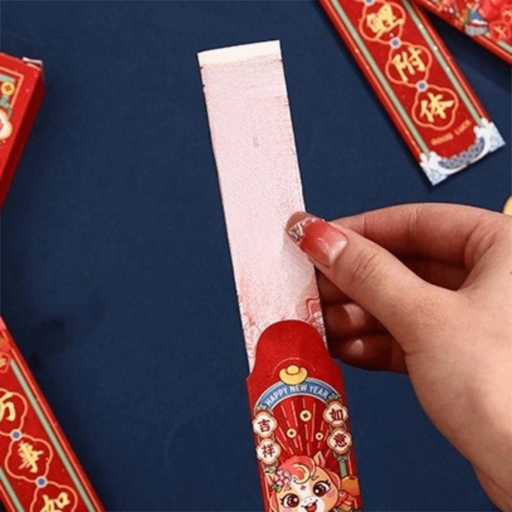 12Pcs/Set Chinese Style Draw Lots Red Envelope Lucky Draw Red Pockets Spring Festival Gift