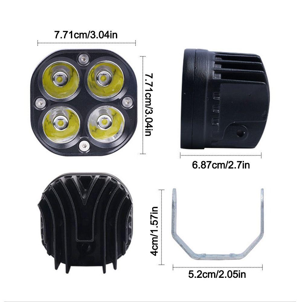 NEW White/Yellow Light Motorbike Spotlight Waterproof Aluminum Alloy Car Lighting DRL Light Motorcycle Accessories