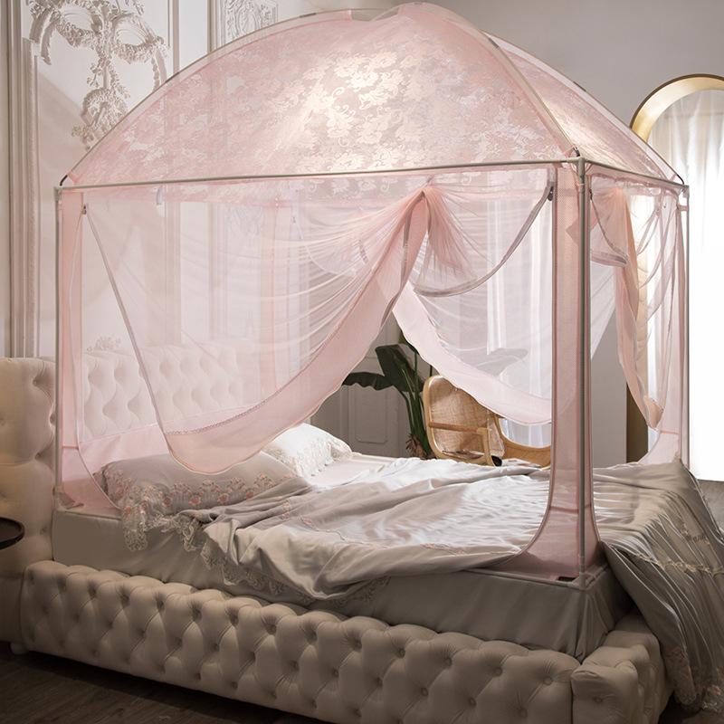 

Детская противомоскитная сетка в стиле монгольской юрты, устойчивая к падениям, с железным каркасом на молнии с тремя входами 1.5*2.0 m