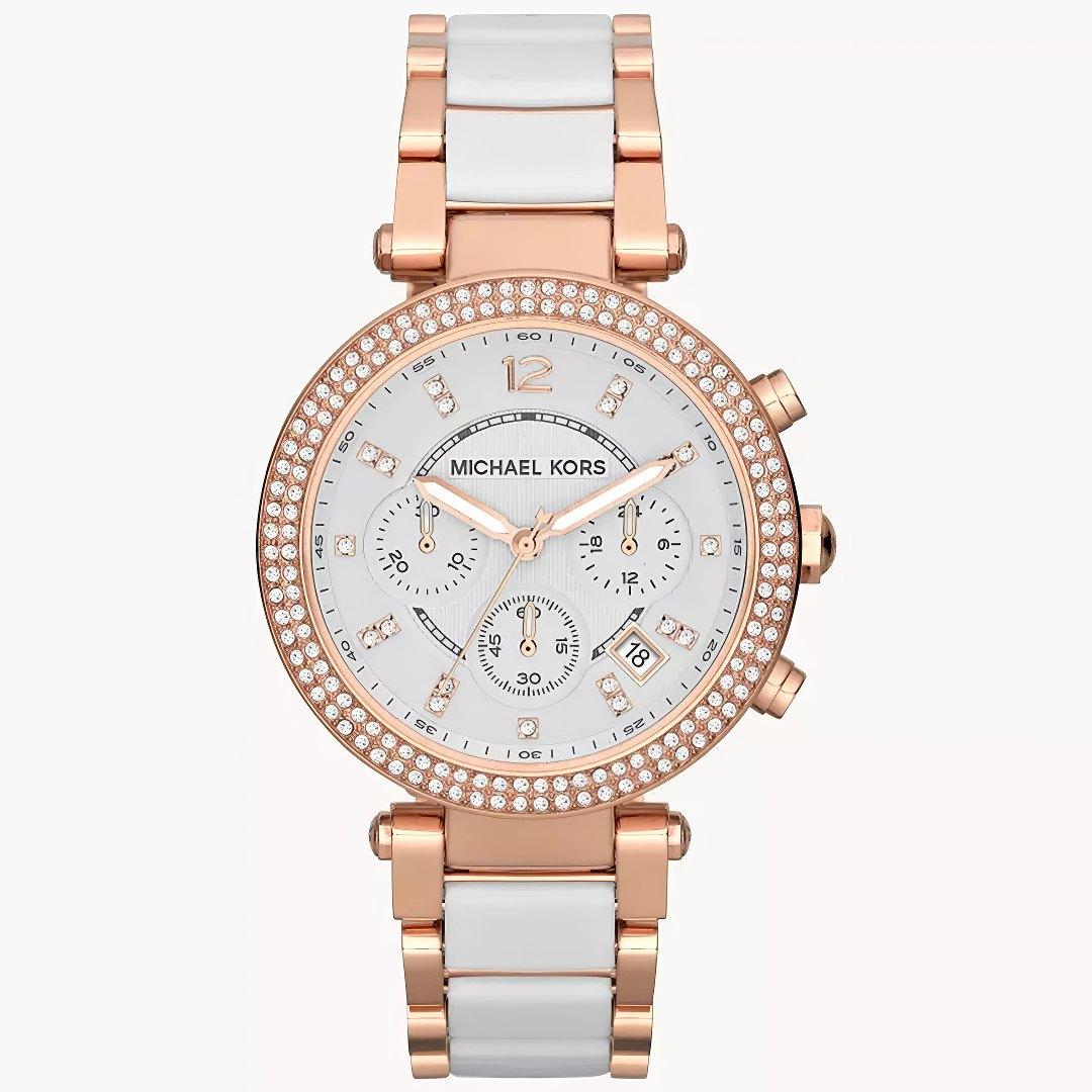 Michael Kors Montre Parker Chronograph bicolore pour femme MK5774 39