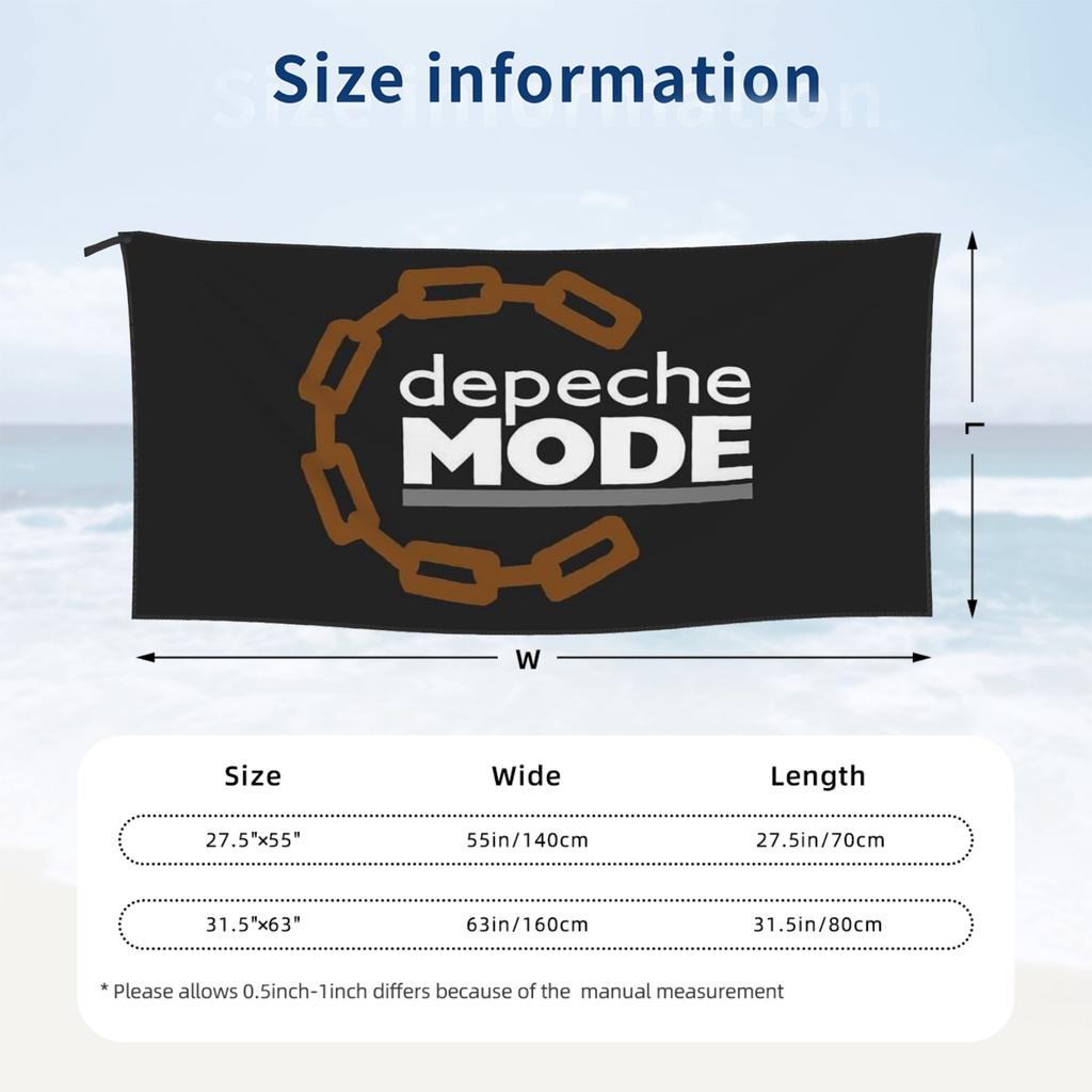 Electronic Rock Depeche Cool Mode Beach Towel Soft Microfiber Quick Dry Absorbent Quick Towels For Bath