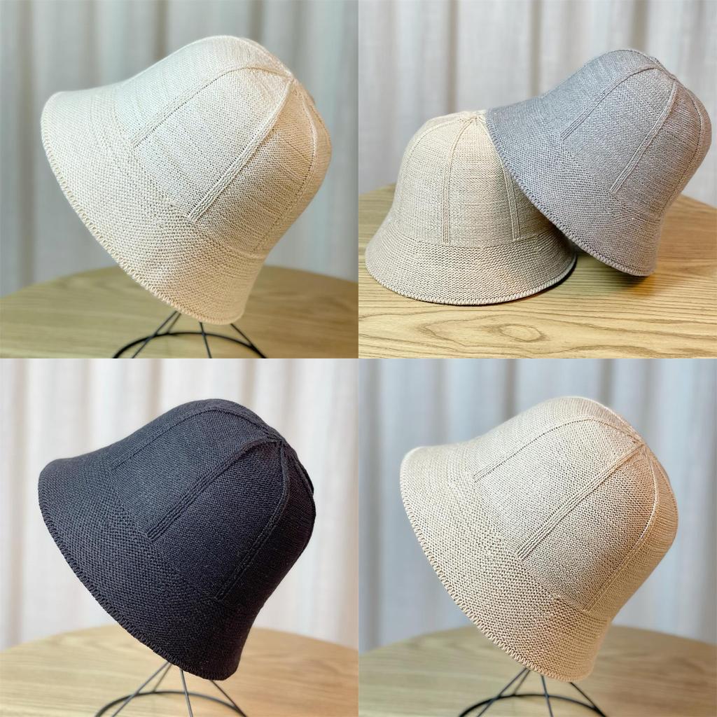 Summer Ice Silk Bucket Fisherman Hat Women Sun Protection Sun Hat Big Head Circumference Ins Trendy Women's New 2023