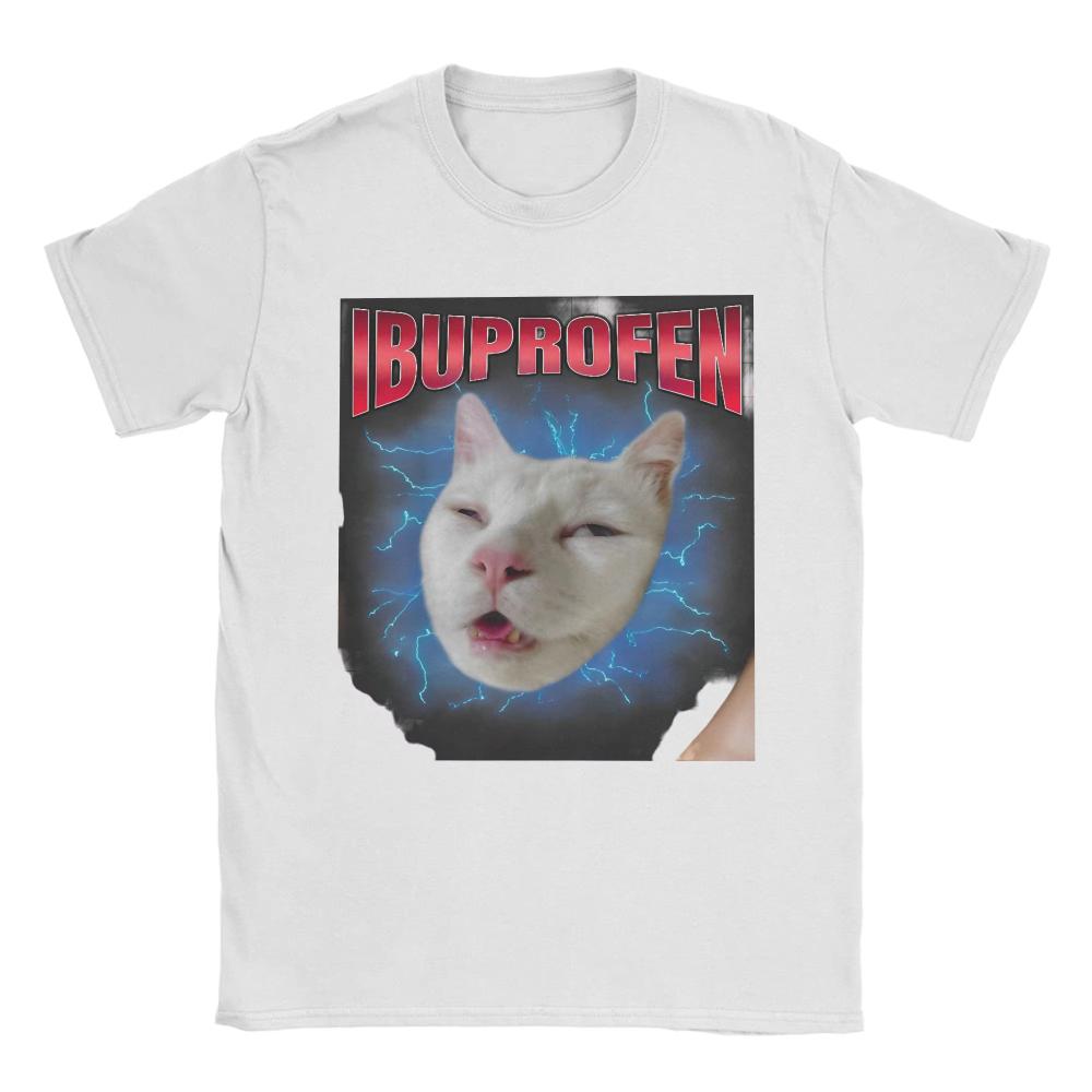 Cool Fun Ibuprofen Cat Hilarious Cat Meme T Shirt Beach Trending T-Shirts Men Women Cotton O-Neck Plus Size 5XL Top Tees Tshirt