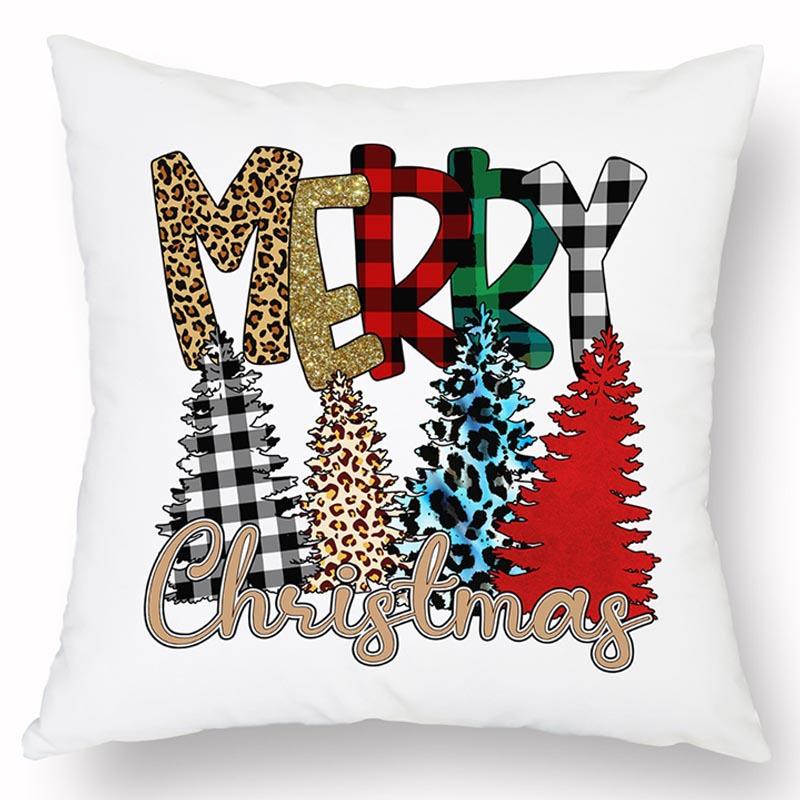 Νέα Χριστουγεννιάτικη Λινή Τυπωμένη Μαξιλαροθήκη Σπίτι Καναπές Σαλόνι Διακοπές Ανθεκτικό στη Βρωμιά Μαξιλάρι