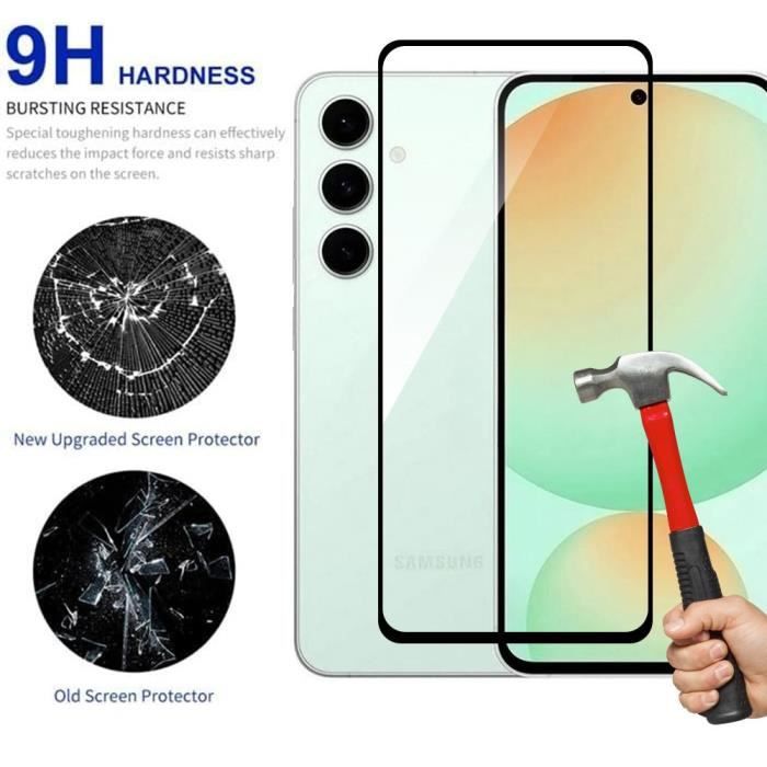 Tempered Glass - BOOLING - Compatible Samsung Galaxy S24 FE - Pack of 3 - 9H Protection - Anti-Scratch