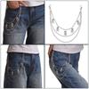 Punk Style Skull Jeans Chain Skull Charm Edgy Gothic Metal Waist Accessory For Women Girls