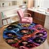 Demon Slayer Print Round Rug, Washable Floor Carpet, For Entryway Dorm Laundry Room Office Study, Home Decor Birthday Christmas Gift