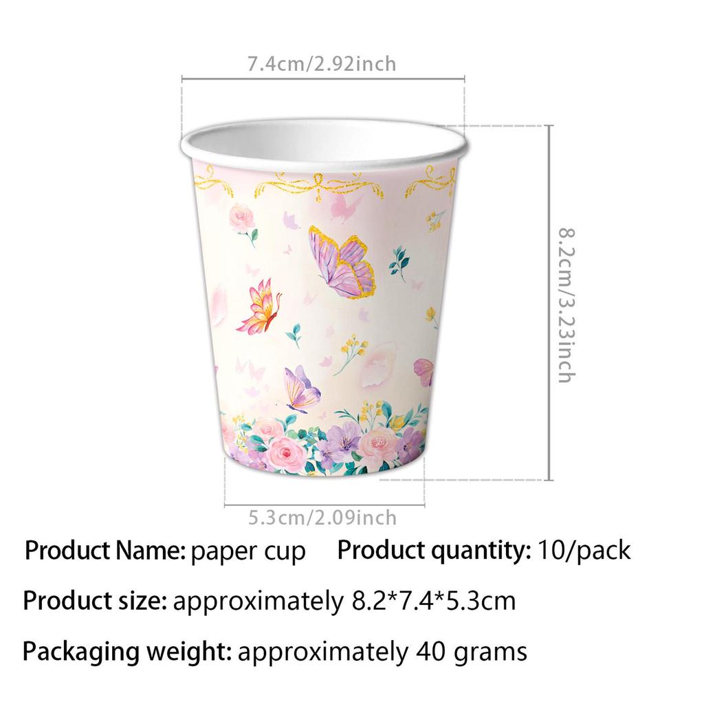 Butterfly Party Tableware Set: Plates, Napkins, Tablecloth for New Year, Spring, and Birthday Celebrations.