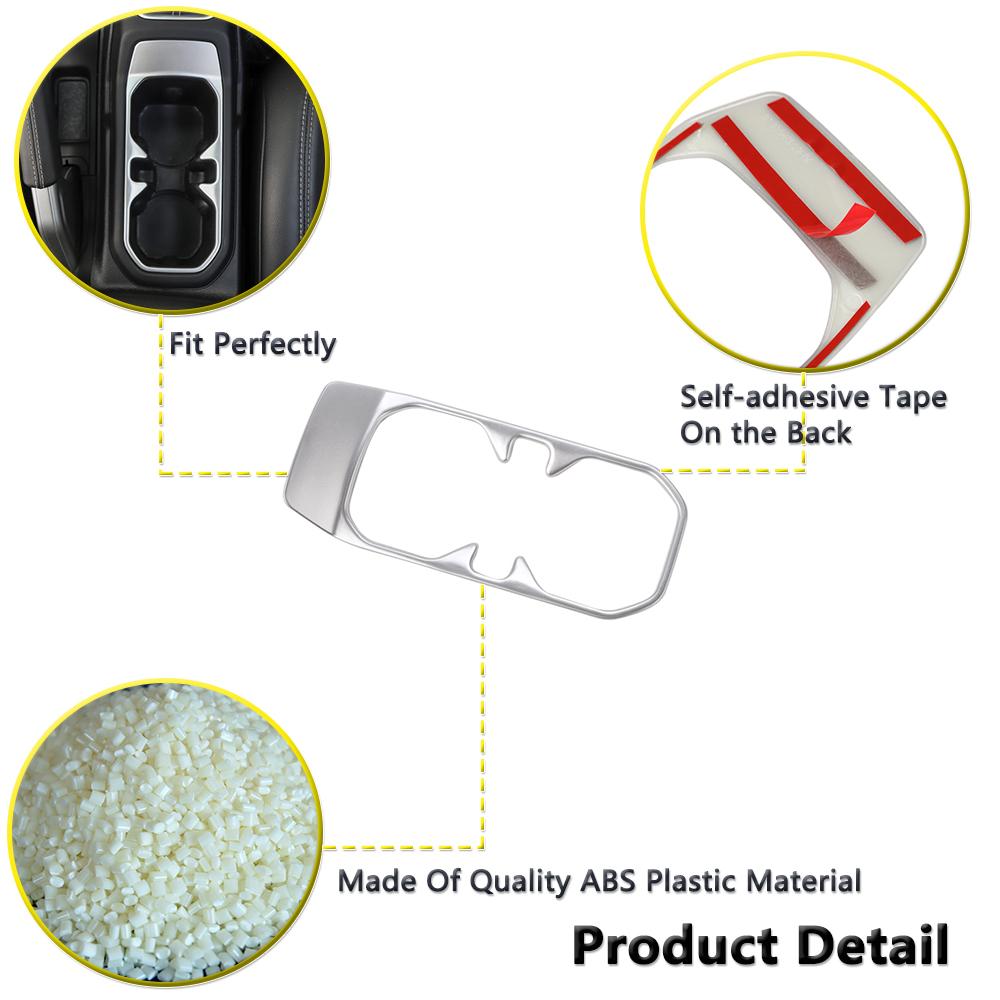 Cup Holder Trim Center Console Panel Decoration Cover for Jeep Wrangler JL Gladiator JT 2018-2025 Car Interior Accessories ABS