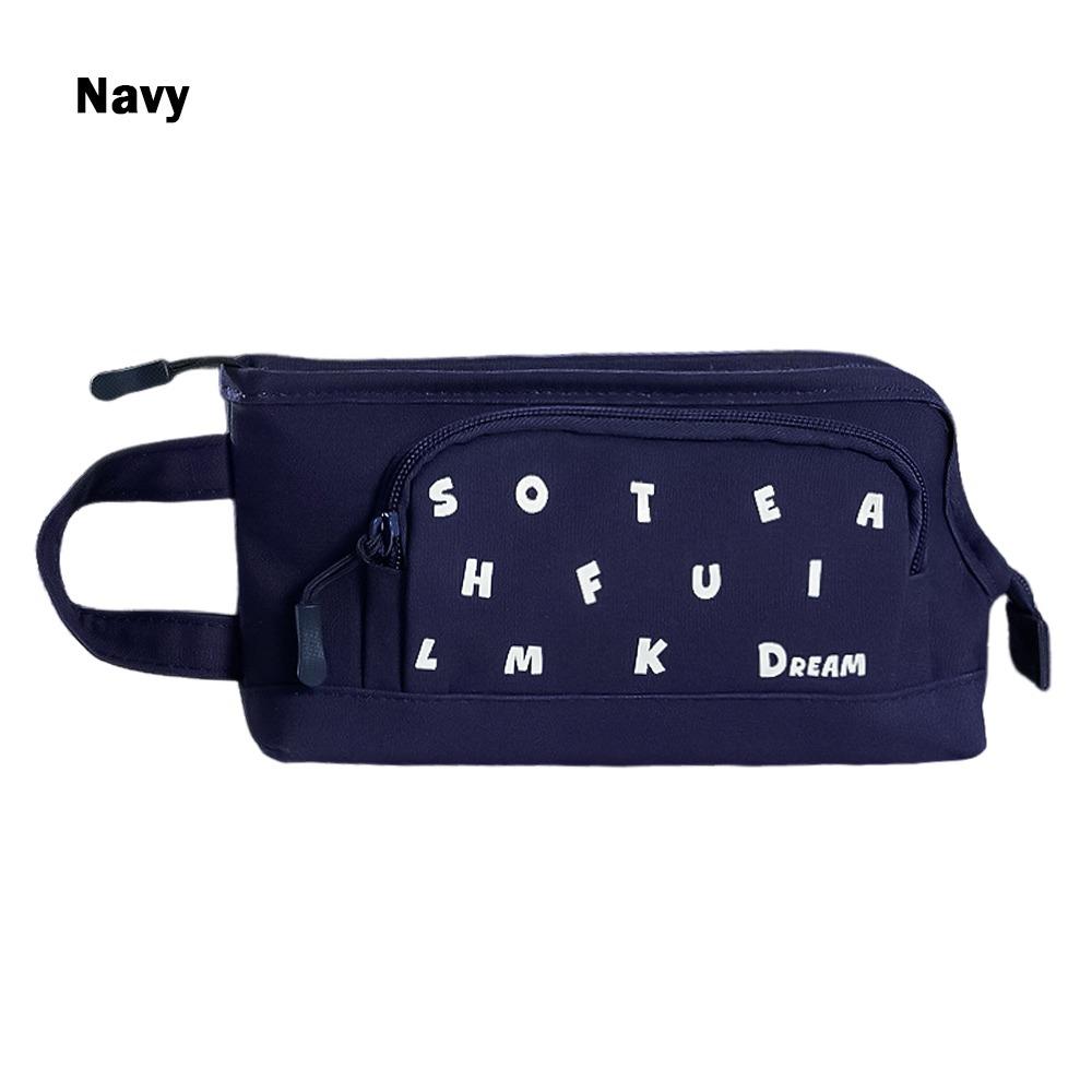 Handheld Pen Bag L-shape Large Opening Stationery Bag Stationery Organizer  Back To School Gift