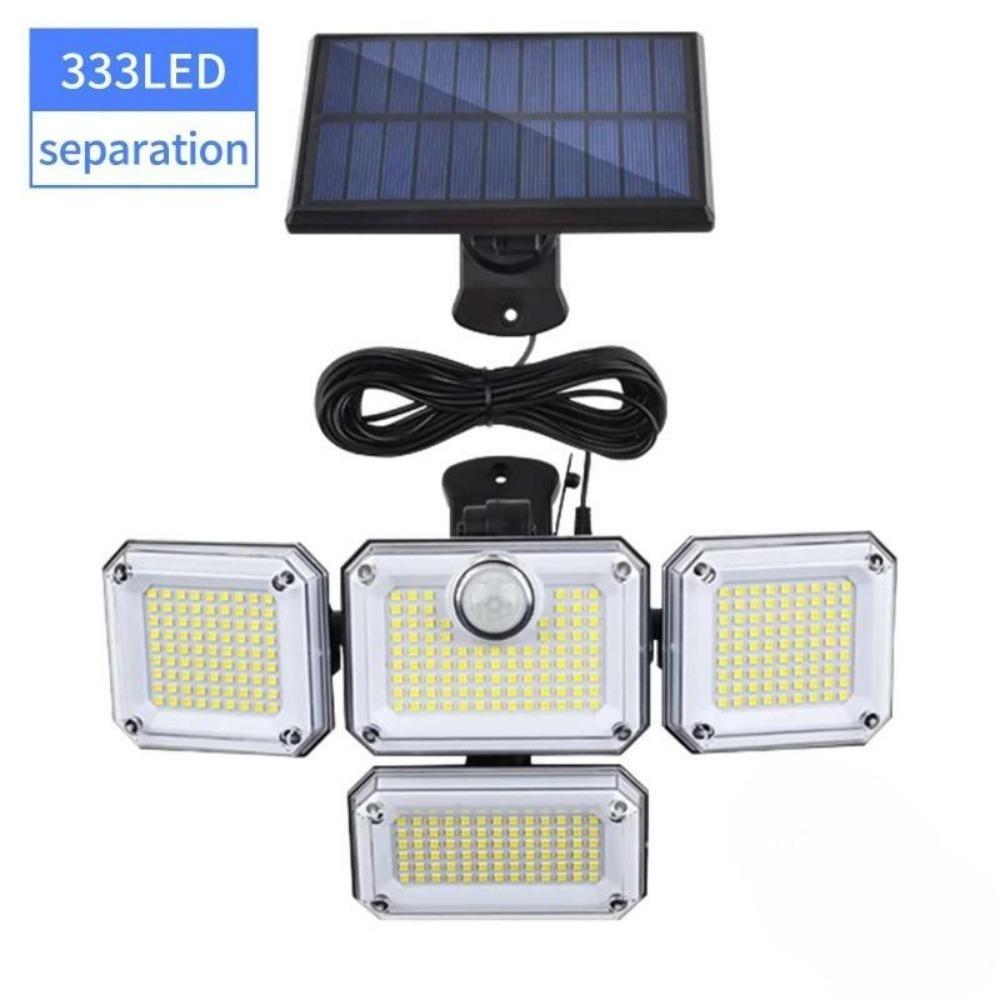 333LED Solar Light 333led IP44 Waterproof Outdoor Indoor Solar Garden Lamp With Adjustable Head Wide Lighting Angle With 3 Mode