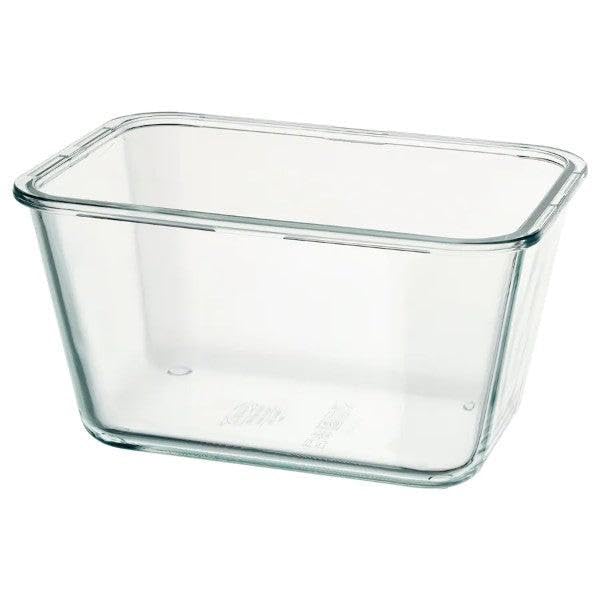 

IKEA 365+: Storage container with lid, 21x15x12cm, glass/bamboo (292.690.69)