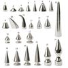 Spiked Rivets Silver Metal Punk Decorative Rivets,10Pcs Screwing Pointed Rivets Gothic Button Nail Buckles for DIY Craft