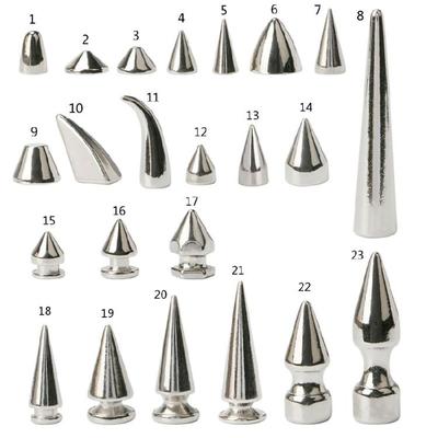 Spike Nieten Silber Metall Punk Dekorative Nieten, 10 Stück Schraubbare Spitze Nieten Gothic Knopf Nagel Schnallen für DIY Handwerk