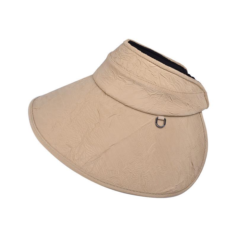 Hollow Top Wrinkled Sun Hat Wide Brim Lightweight Hat Women Travel Accessory