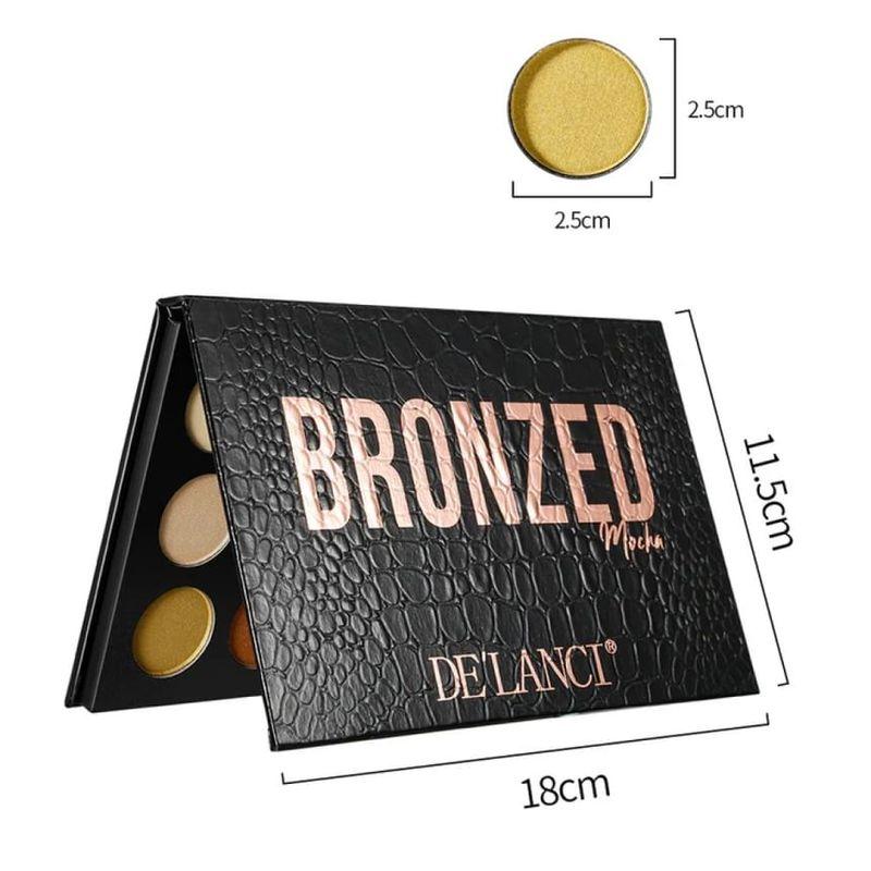 DE'LANCI - 15 Farbige Bronzed Mocha Lidschattenpalette