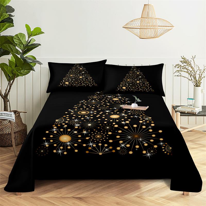 Christmas Bed Sheet Set Bedding Set Bed Flat Sheet Christmas Decorations Girl Bedsheet Bedding King Bed Sheets and Pillowcases