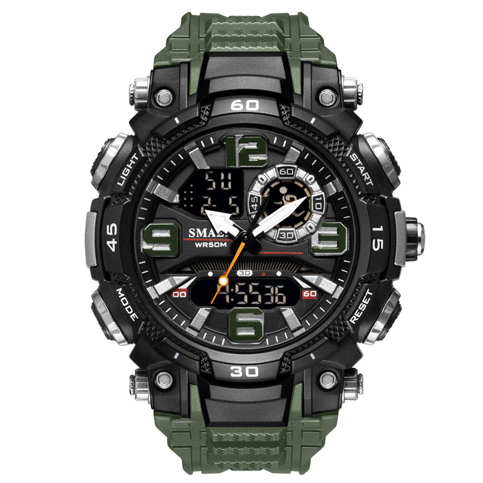 

Мужские водонепроницаемые светящиеся наручные часы-будильник для бега One Size