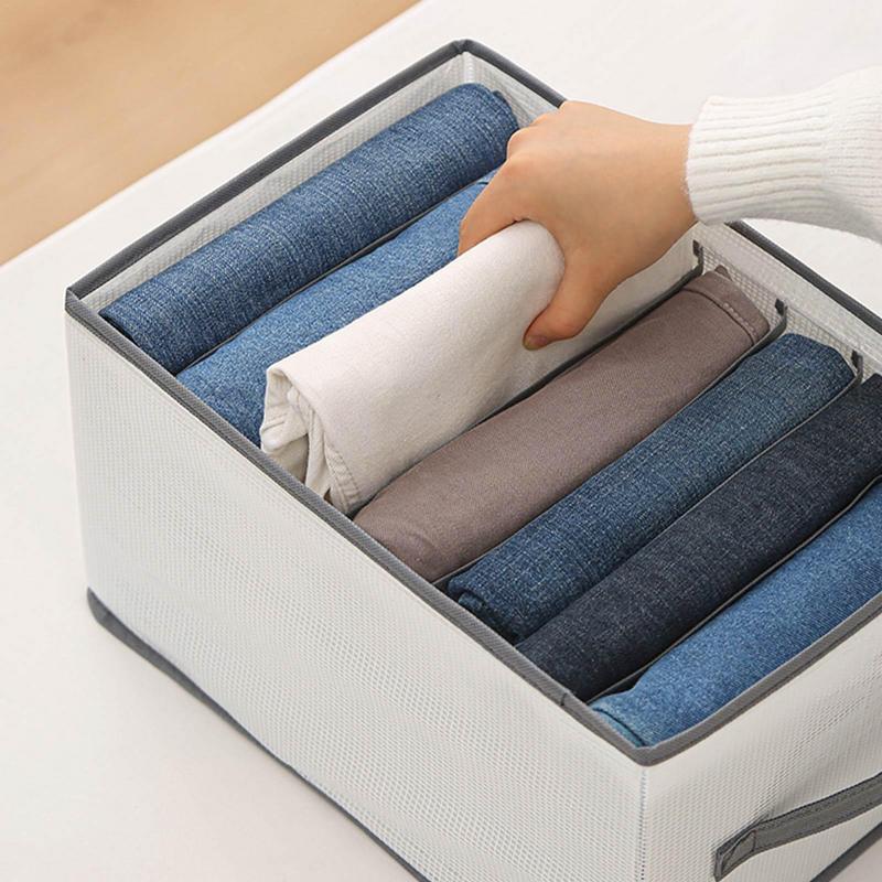 Clothes Storage Box Wardrobe Layered Organizer Box Household Containers Divider Home Storage Basket For Clothes Underwear