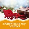 2Pcs Santa Sleigh Candy Bowl Plastic Christmas Desk Decoration Mini Sleigh Tabletop Holiday Mantel Decor Christmas Present Box