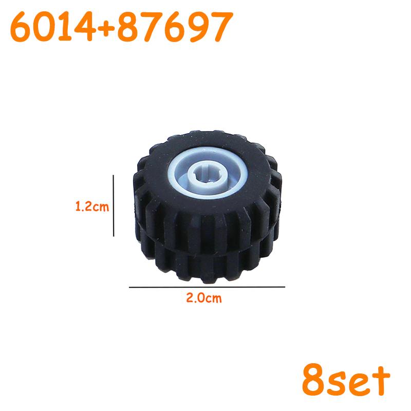Technical Tire Wheel Car Truck Wheels Hub Block Bricks MOC Motorcycle Tyre Rim Brick Playset 56145 44309 86652 32019 15038 23798