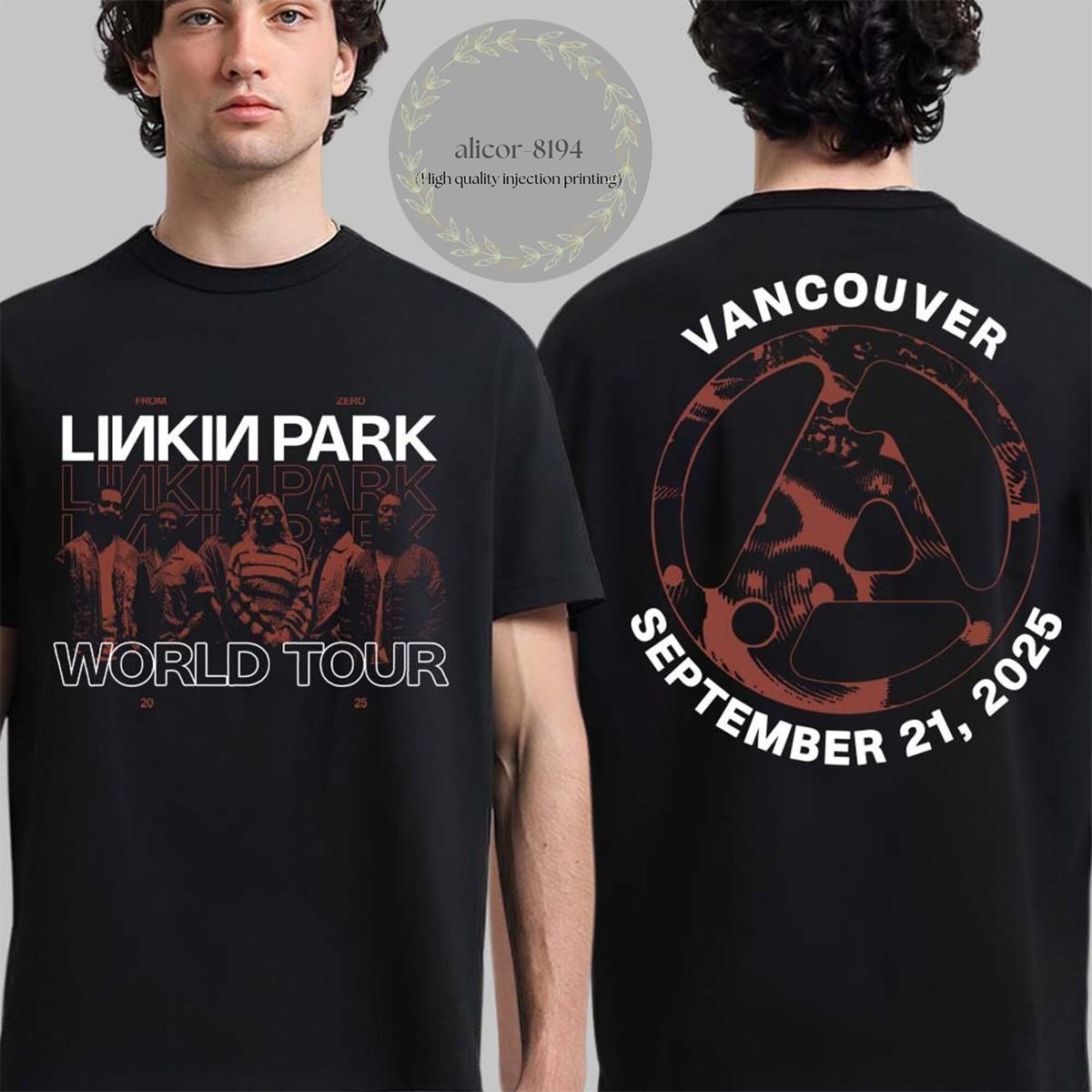 Linkin Park From Zero World Tour Vancouver BC Canada September 21 2025 T Shirt Mens Womens Tees Top S
