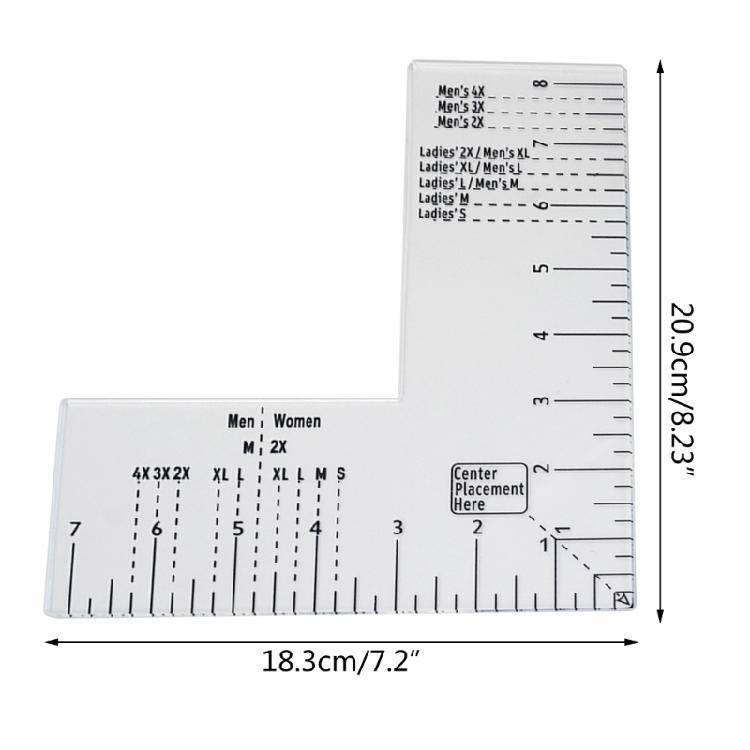 Placement Tshirt Rulers for Embroidery Press Printing Guide Adult Size Unisex T Shirt Rulers Alignment Tool