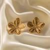 Vintage Large Flowers Dangle Earrings for Women Splicing Metal 3D Flowers Ear Pendant Statement Earrings Jewelry Accessories