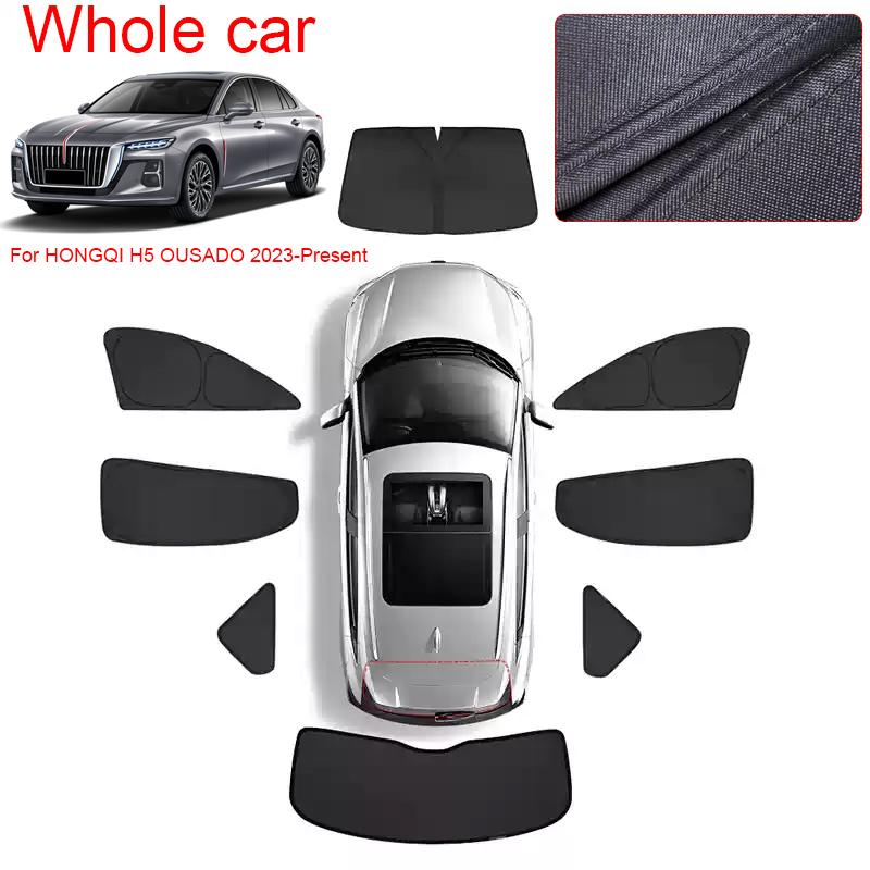 Car Black Windows Privacy Sunshade For HONGQI H5 2020-Present Auto Anti-UV Heat Insulation Protect Cover Interior Accessories