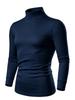 Simple Long-Sleeve Turtleneck Men's Work Long-Sleeve Top 3pcs Set, European and American Fashion Trend T-Shirt