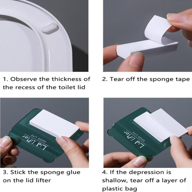 Lève-siège de toilette nordique Dispositif de levage de toilette Poignée de couvercle de toilette Accès WC