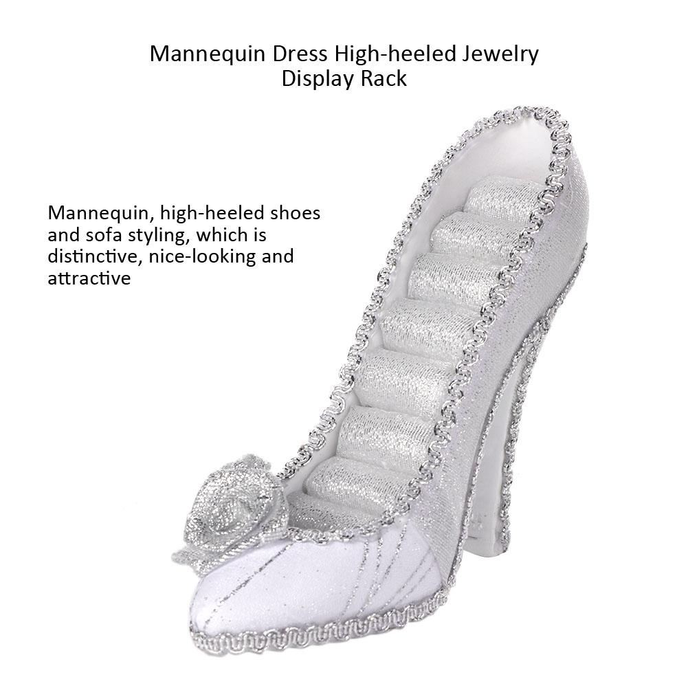 Mannequin Dress High heeled Earring Necklace Ring Jewelry Display Rcak Holder(High heeled)
