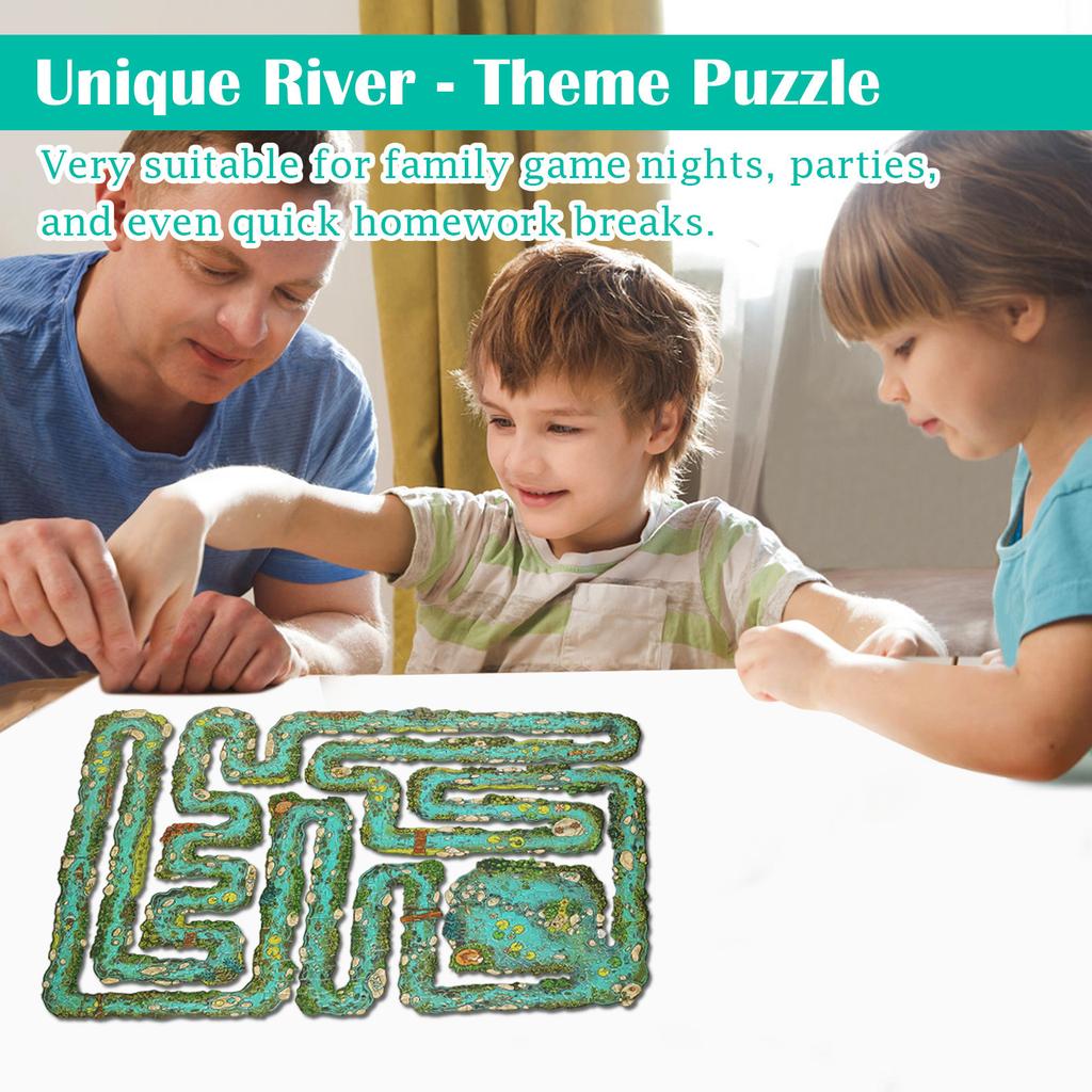 Edge Puzzles, Unique River - Themed Puzzles, Fun, Challenging Family Time Games