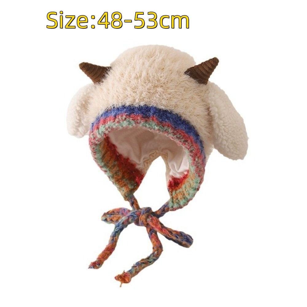 Cartoon Winter Plush Hat Warm Ear Protection Cap Cute Woolen Knit Hats Children