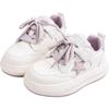 Girls' White Skate Sneakers - Soft Sole, Low-Top, Fashion Casual Shoes for Kids, 2026 Spring/Autumn Collection.