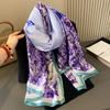 Spring, Summer and Autumn New Simulation Silk Scarf Female Decorative Hobo Shawl Sunscreen Beach Towel