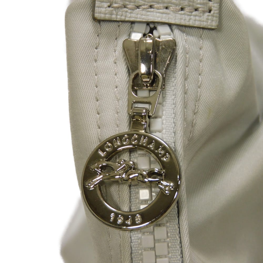 Gebrauchte Le Pliage Neo S (12768) L1512578023 7922 Logo Geprägte 2-Wege Schultertasche Schlauch Nylon Hellgrau Damen aus Japan