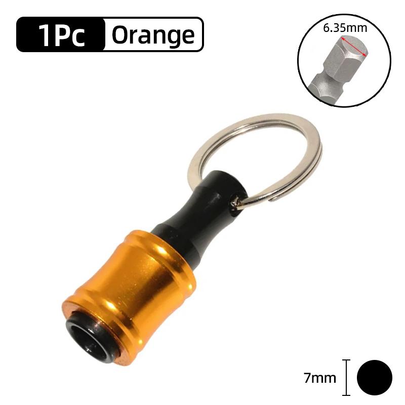 Schraubendreher-Bit-Halter 1/4 Zoll Sechskantschaft Verlängerungsstange Schnellwechsel Aluminiumlegierung Schlüsselanhänger Bohrer Schraubenadapter Handwerkzeug