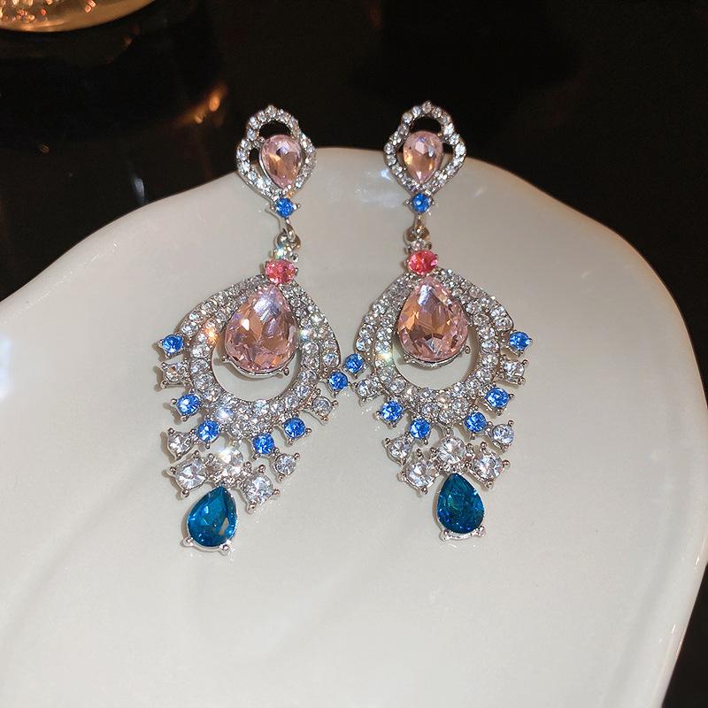GemChic Women's Earrings Sweet Embed Imitation Gem Cool Drop Earrings Artsy Retro Trendy Earrings Birthday Christmas Jewelry Gift